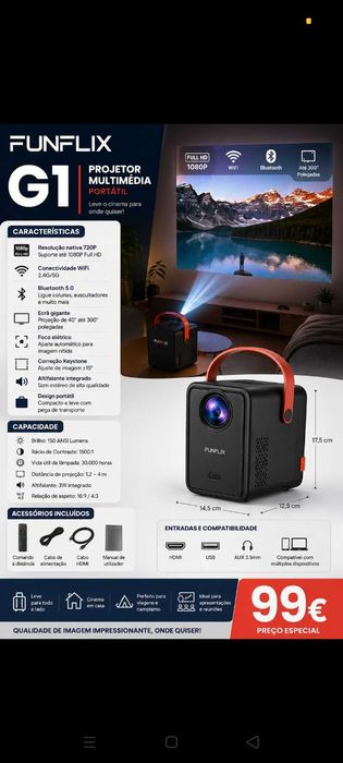 Projetor 99€. Oportunidade