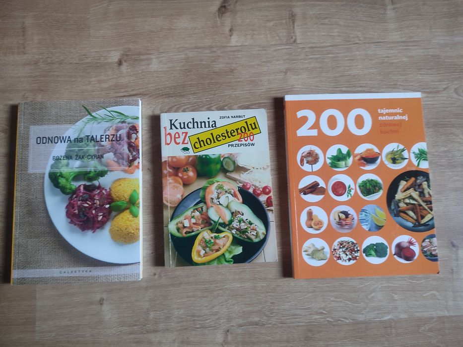 Zestaw trzech książek o żywieniu, diecie