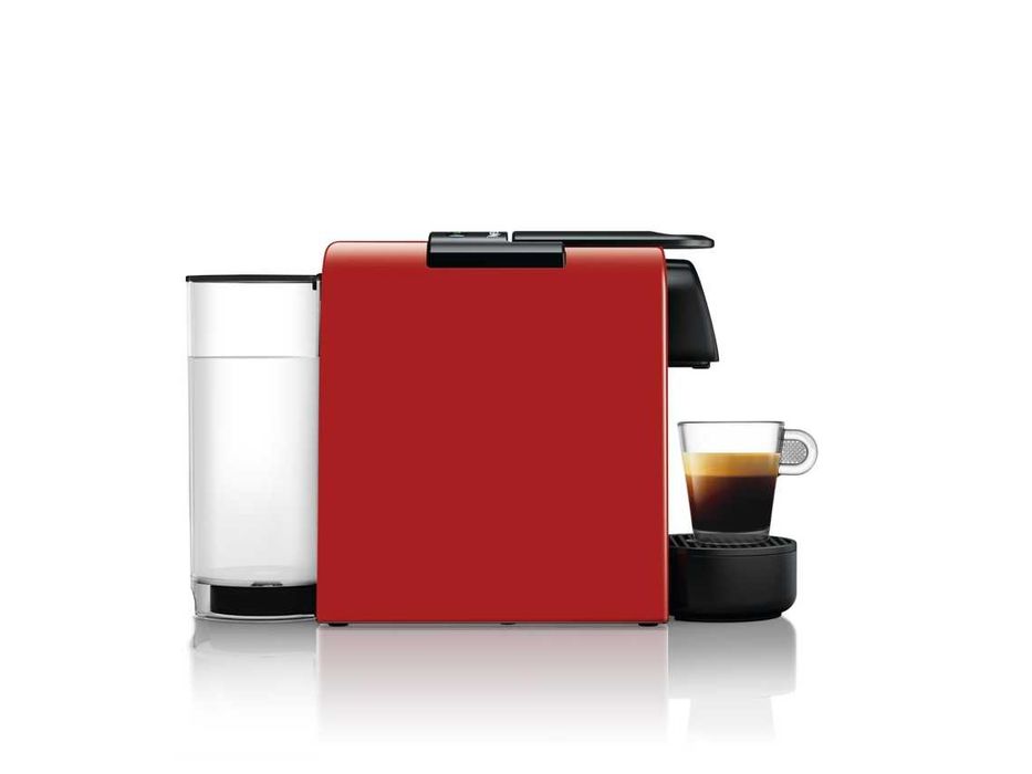 Máquina de Café DELONGHI Nespresso Essenza Vermelho c/suporte cápsulas