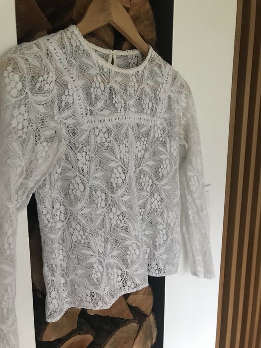 Biała koronkowa bluzka rozmiar xs