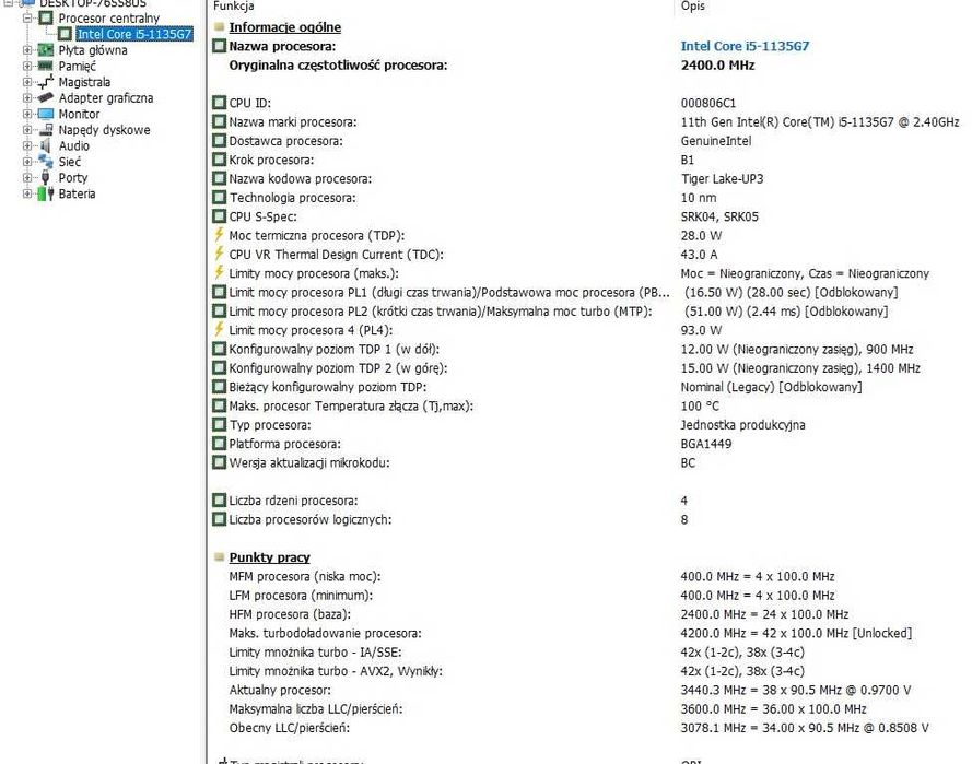 DELL Vostro 3520 i5 1135G7 2.4GHz, 16GB RAM 256GB NVMe