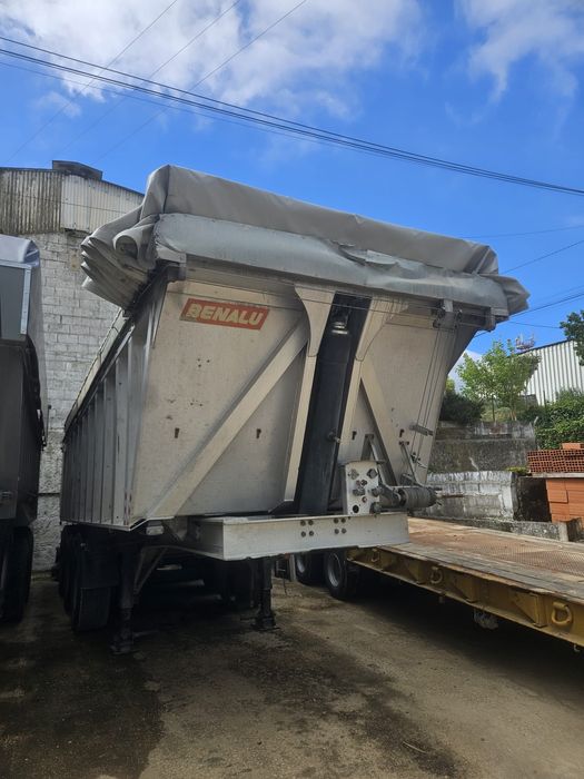 Vende se reboque basculante de aluminio
