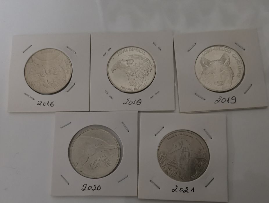 Coleção de 5 moedas "Espécies animais ameaçadas"