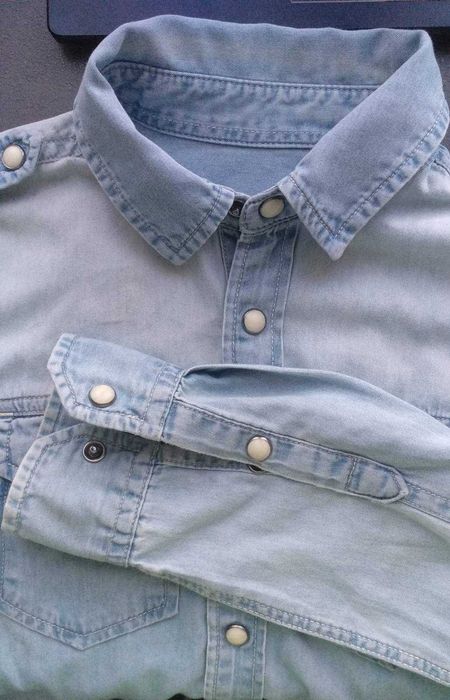 Джинсовая рубашка WE на девочку рост 146-152 см (9-12 лет)