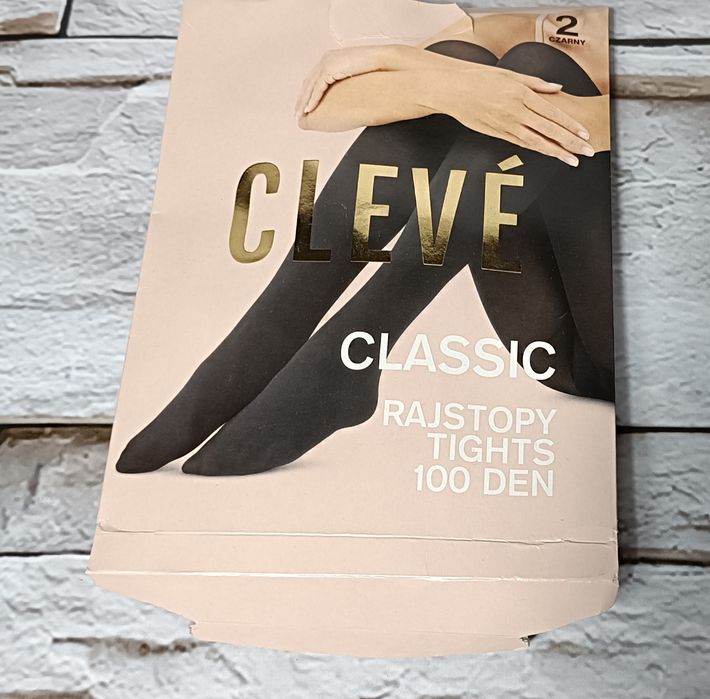 Rajstopy damskie czarne Cleve 2