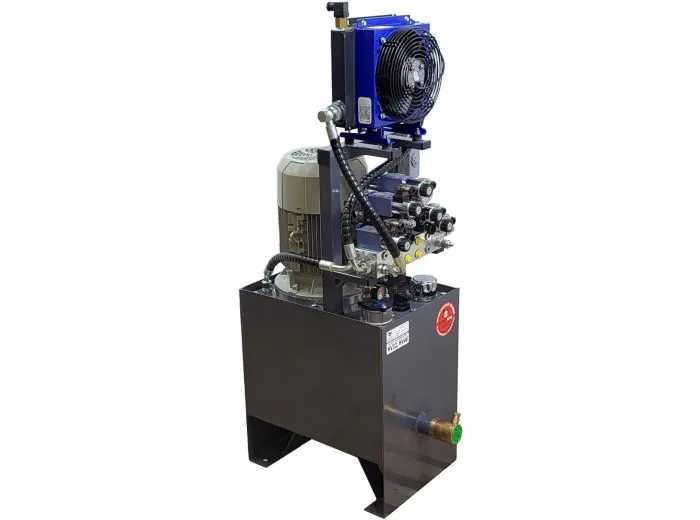 5,5KW Zasilacz Hydrauliczny 400V 4 sekcje 21L/min z chłodnicą