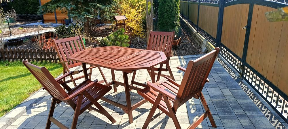 Meble ogrodowe dębowe