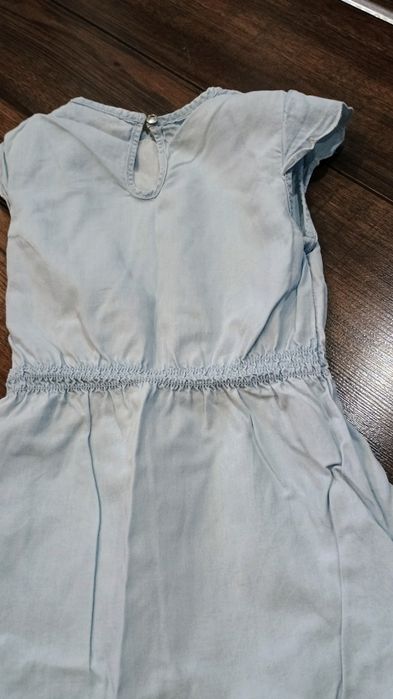 Sukienka H&M 98 haft Boho niebieski na sesję