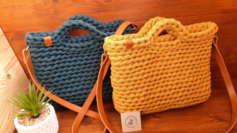 Torebka sznurek 9mm, rękodzieło,handmade