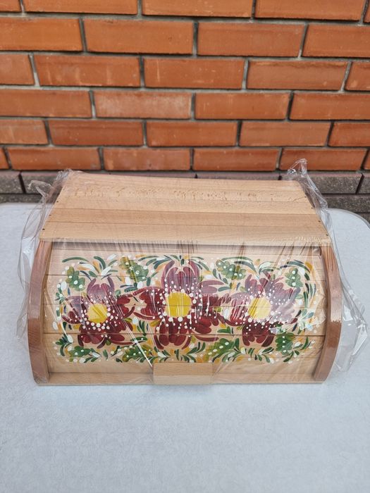 Дерев'яні хлібниці ручної роботи хлібниці розмальовані