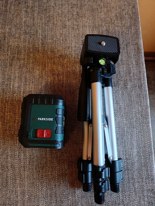 Nível laser de linha cruzada com tripé parkside Novo