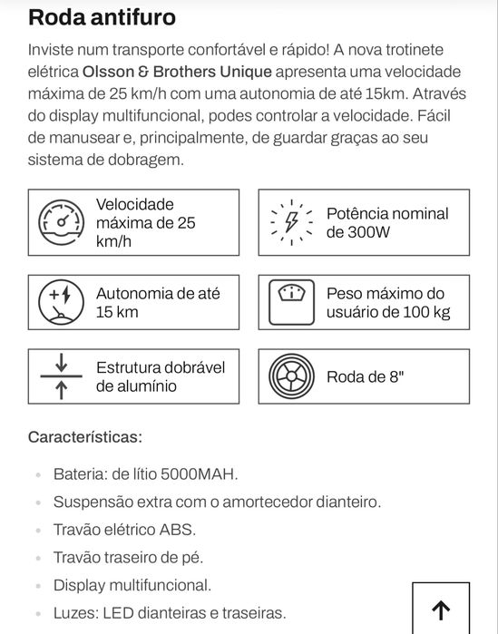 Trotinete elétrica Olsson Unique