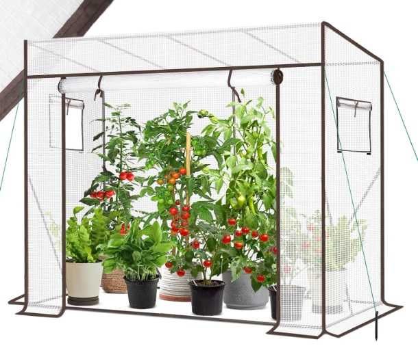 Sekey, Szklarnia, folia ogrodowa ze zwijanym wejściem 200x77x146[cm]