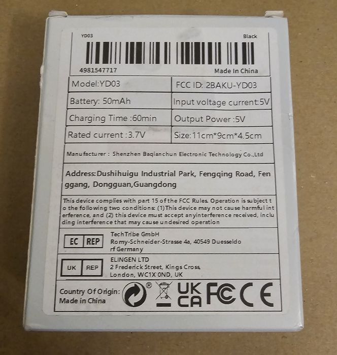 Słuchawki bezprzewodowe z funkcją powerbank