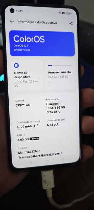 Oppo Find X3 Lite 8GB+8GB RAM 128GB PRETO
