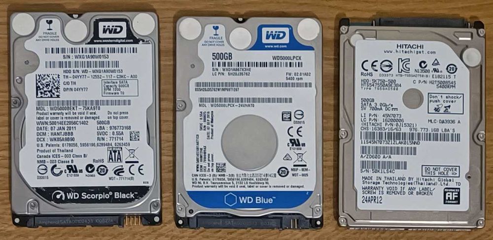 Вінчестер (Жорсткий диск, HDD) SATA 2.5', 500 Gb