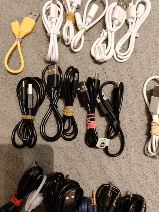 Kable USB C, micro USB, Jack to Jack, USB DC,  USB A JACK