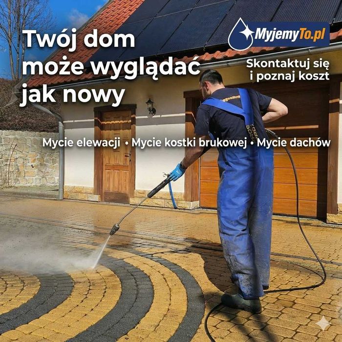 Profesjonalne mycie elewacji, kostki brukowej i dachów