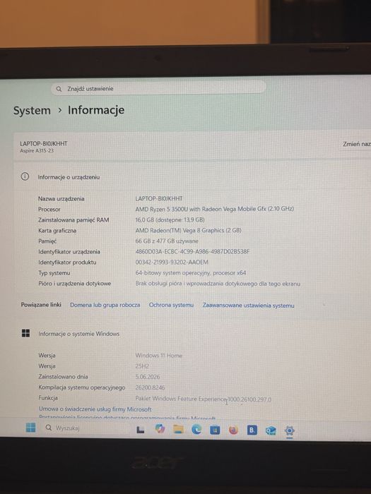 Laptop Acer Aspire 3