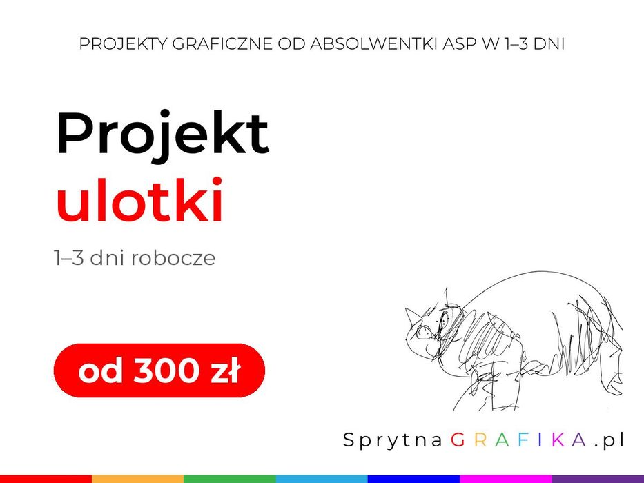 Projekt ulotki dla firmy w 1–3 dni | Grafik ASP | od 300 zł