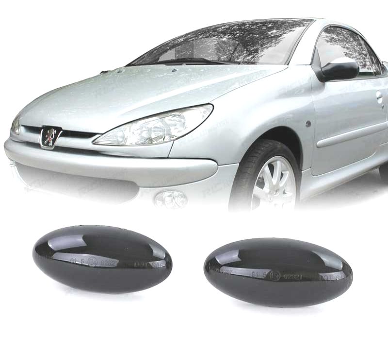 PISCAS LATERAIS DINAMICOS LED ESCURECIDOS PEUGEOT 307 206 407 107 607 1007 CITROEN C1 C2 C3 C5 C6