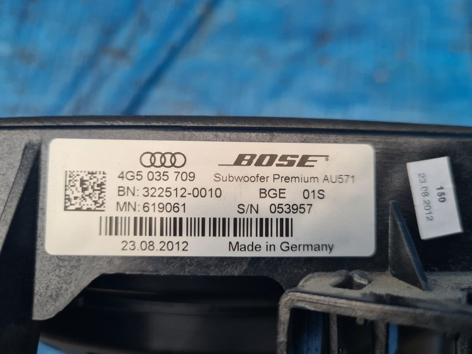 SUBWOOFER głośnik tył AUDI A6 C7 SEDAN oryginał bose