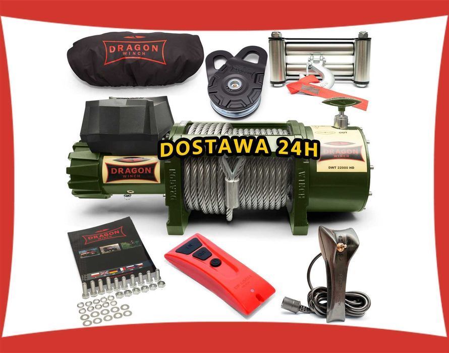 Wyciągarka elektryczna Dragon Winch TRUCK 22000 HD 24V 10/20 TON