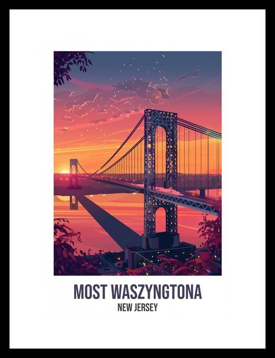 Plakat 21x29,7cm Most Waszyngtona