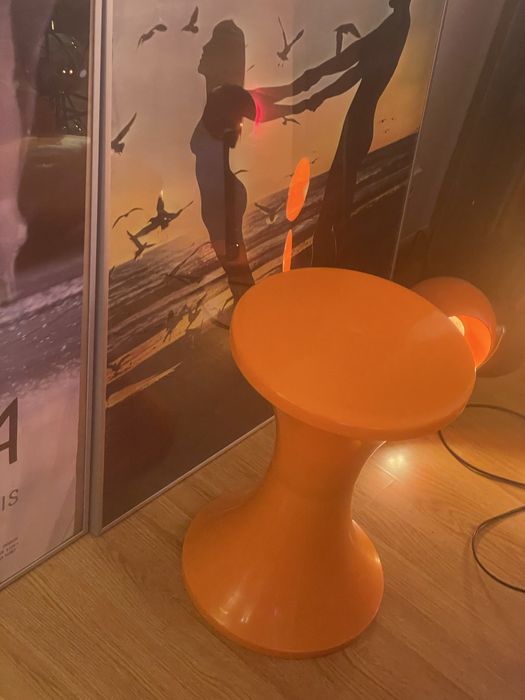 Tam Tam Banco Stool Space Age Orange Retro Vintage Mid Century Design