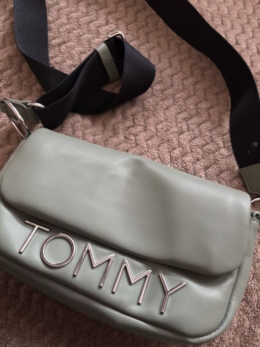 Torebka Tommy Jeans / skóra ekologiczna zielona