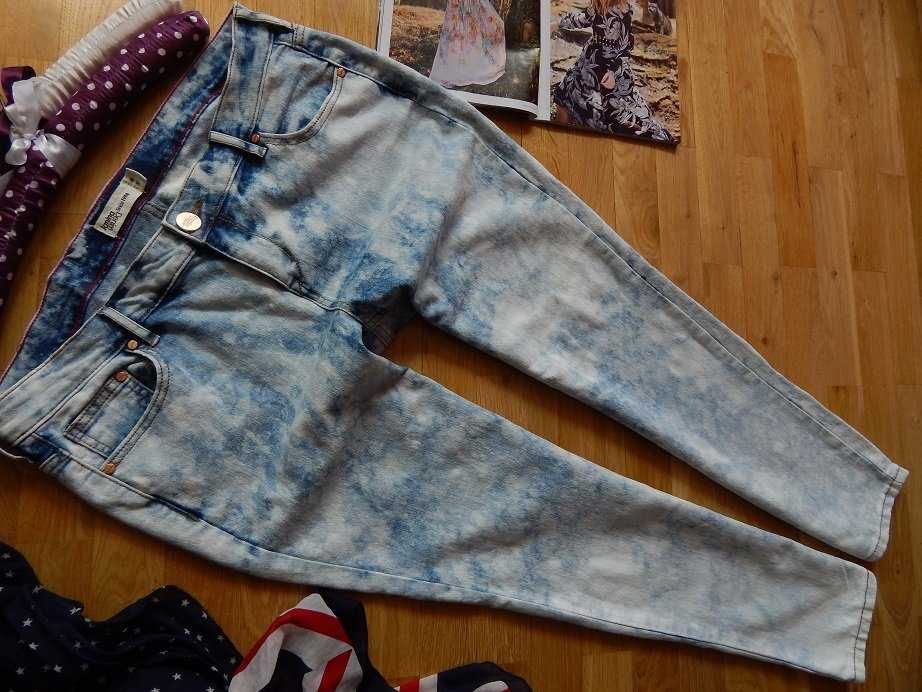 JANINA jeansy marmurki pas do 110cm 48 50 46/30