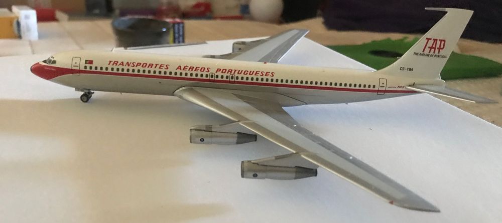TAP air Portugal Boeing 707-300 1/200 super raro de encontrar da marca inflight 200