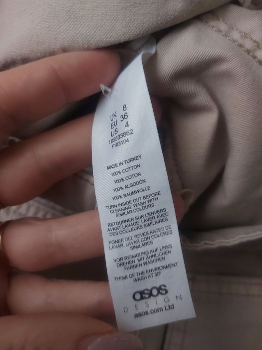 Asos широкі карго штани з карманами cargo s-m розміру