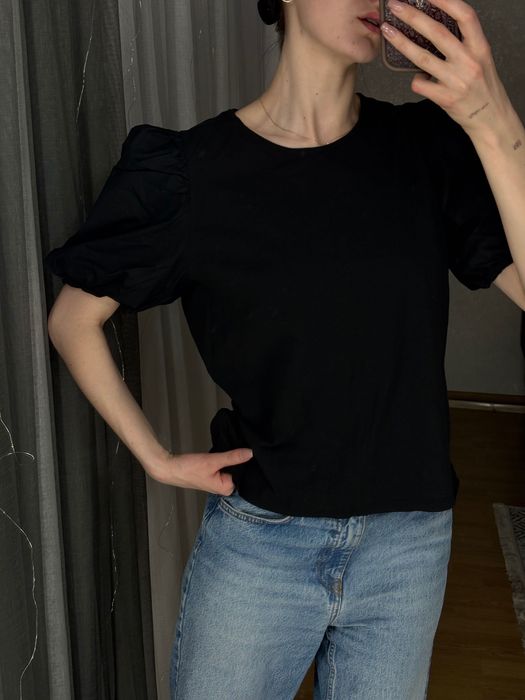 Футболка H&M з рукавами буфами