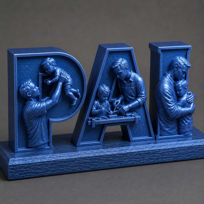 PAI Decorativo em Impressão 3D - Presente Especial para o Dia do Pai | 19x10 cm