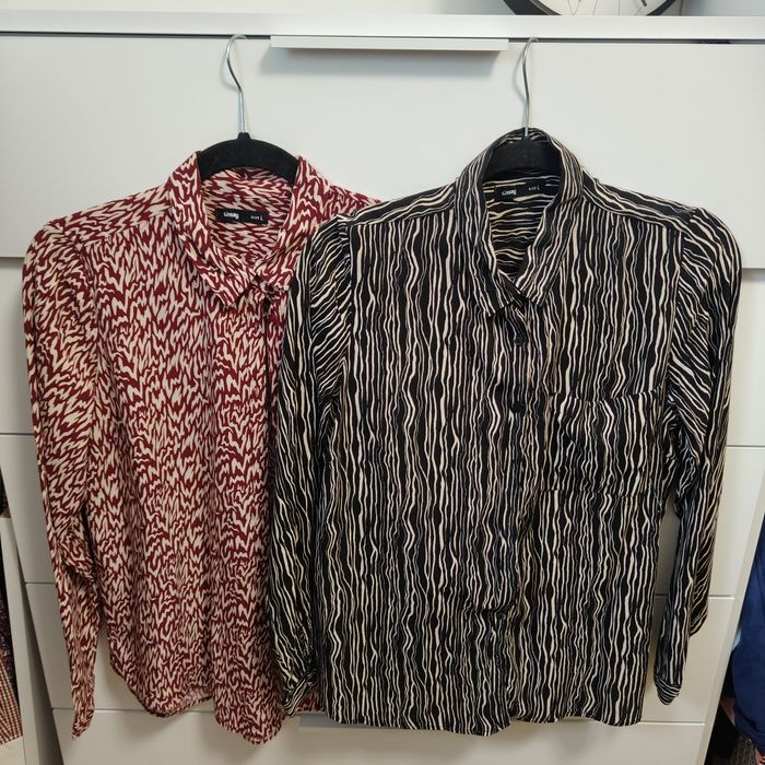 Elegancka koszula ciemna do pracy Sinsay L