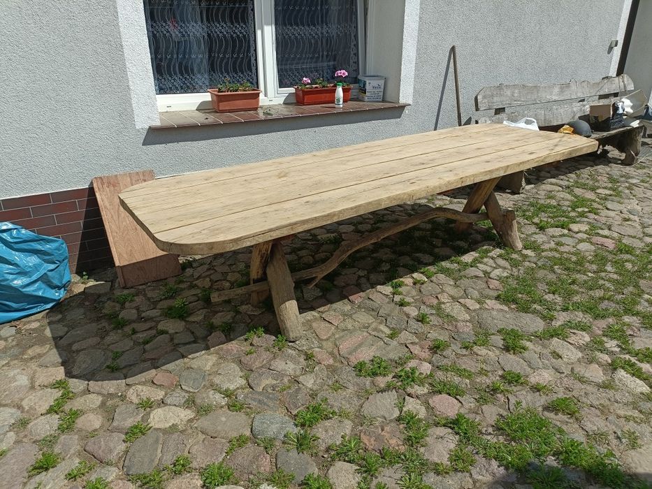 STÓŁ DĘBOWY PREMIUM 288 cm – ręczna robota, lite drewno