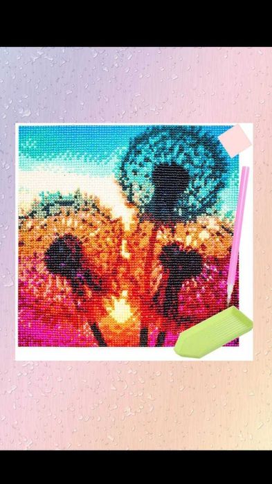 Haft diamentowy mozaika dmuchawce 5D