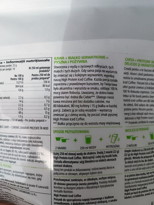 High Protein Iced Coffee Herbalife kawa proteinowa na zimno