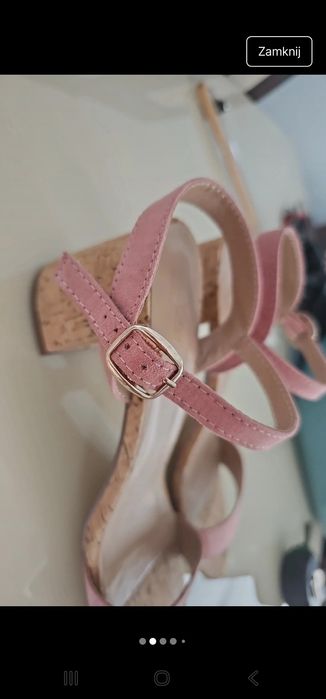 Buty sandałki 39 różowe