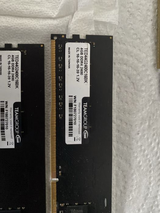 Vendo 2x 4gb ram ddr4