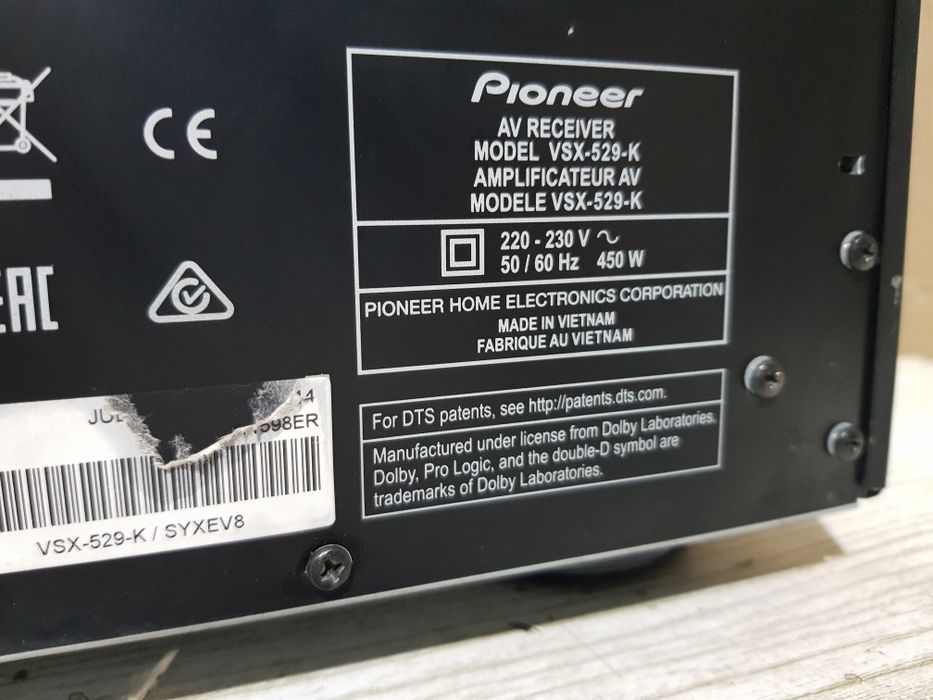 Пульт!5.2 AV-ресивер Pioneer VSX-529,HDMI,USB,AirPlay,Spotify,5*130 Вт