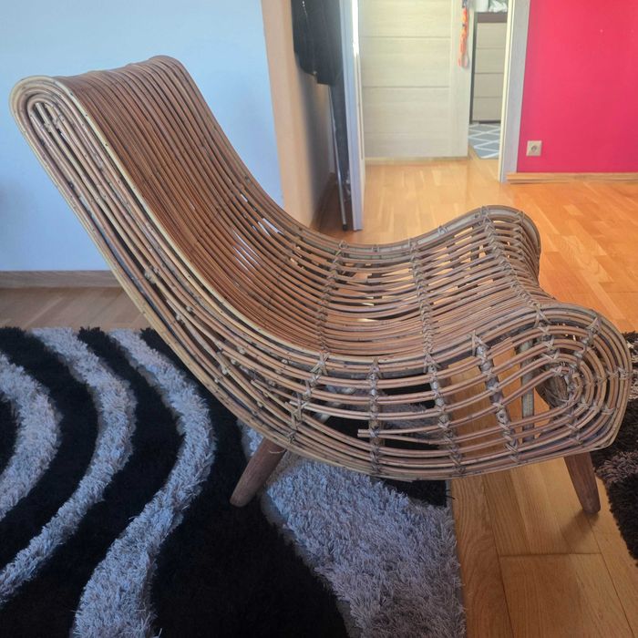 Fotel rattanowy do domu, na taras