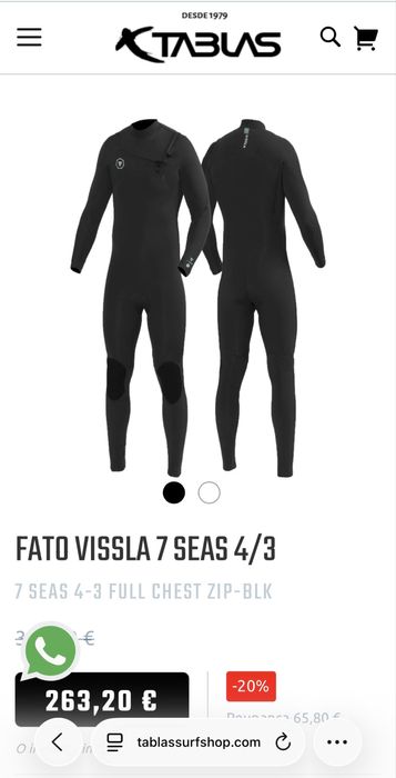 Fato Surf / Wetsuit Vissla 7 Seas 4/3 chest zip LS preto