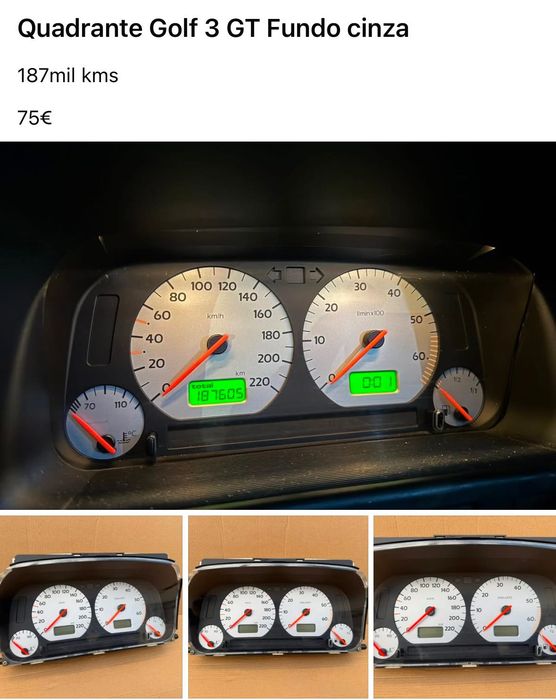 Quadrante Golf 3 GT / GT TDI fundo cinza