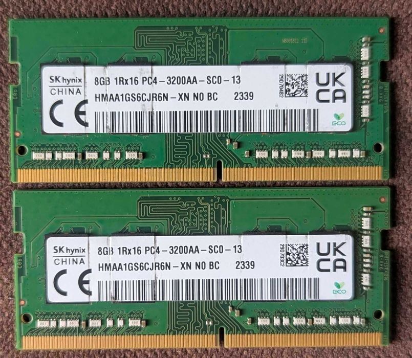 DDR4 3200 8gb /DDRL3 1600 8gb laptop +SSD