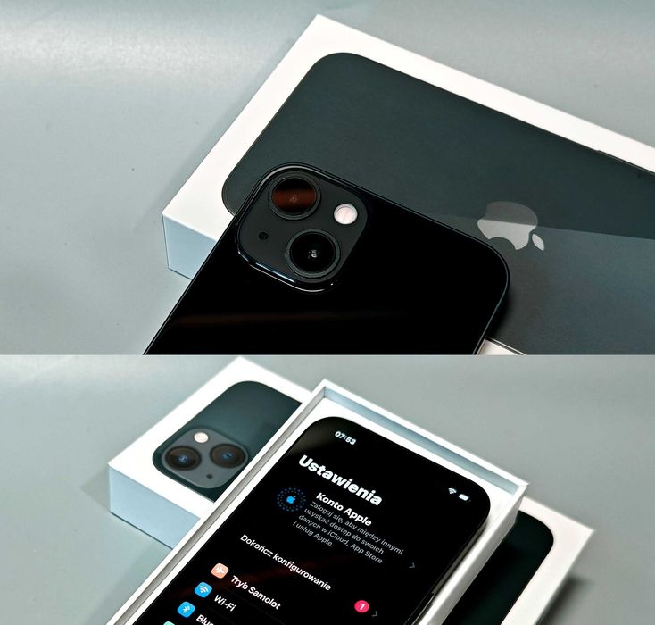 Smartfon APPLE iPhone 13 Midnight 128 GB Super Stan Pudło Rachunek 4K