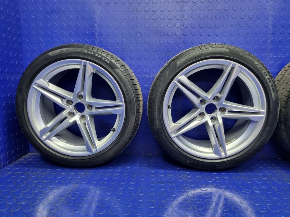 KOMPLET kół felg aluminiowych 18” x 8.5” AUDI A4 B9 A5 F5 OEM PIRELLI 8W0601025DE