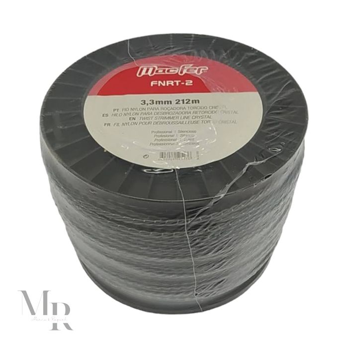 Fio de nylon para roçadora torcido 3.3mm x 212mt