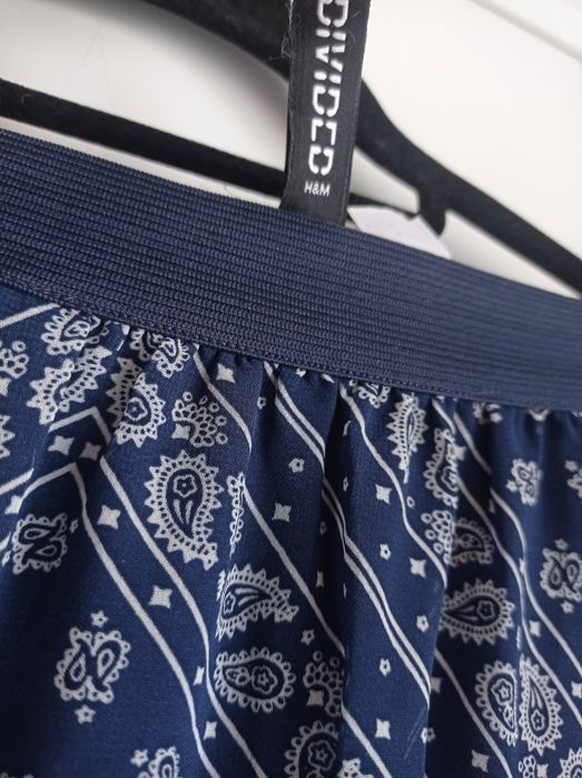 Spódnica boho aztecki wzór &M, rozm 10, na krótkiej podszewce, rozm 36